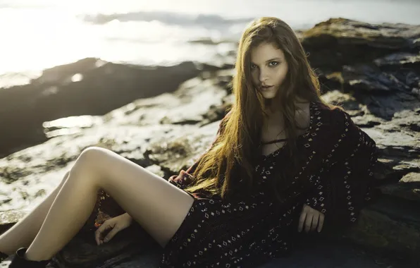Взгляд, девушка, поза, Catalina Hinrichsen