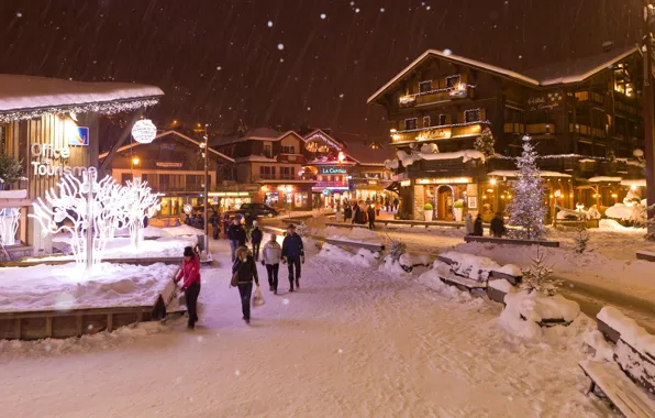 Франция, Зима, Снег, Winter, France, Snow, Ski Resort, Межев