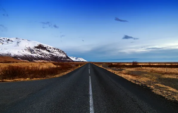 Картинка дорога, горы, природа, Iceland