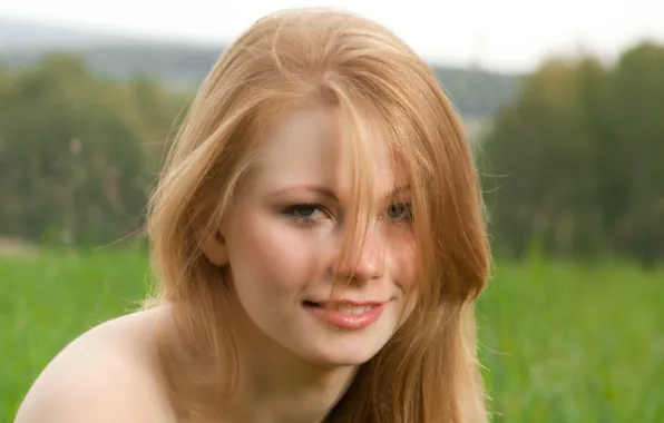 Взгляд, природа, лицо, модель, Annet a