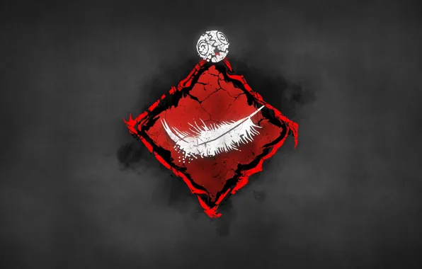 Фон, перо, ракушка, эмблема, Lightweight, Dead by Daylight