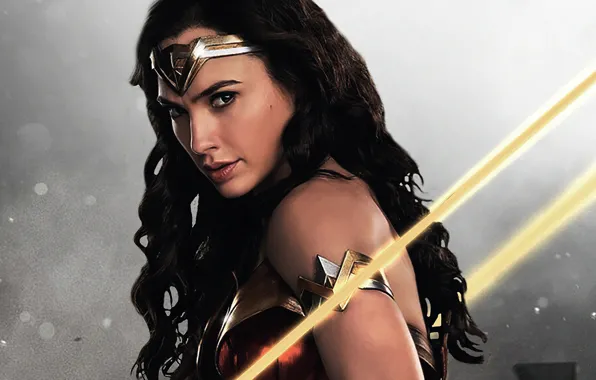 Взгляд, девушка, герой, костюм, Wonder Woman, Gal Gadot