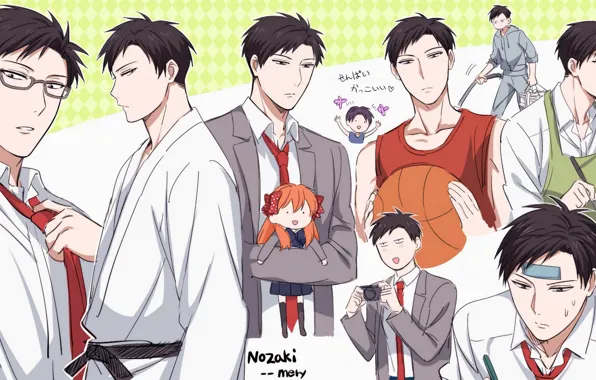 Аниме, арт, парень, Gekkan Shoujo Nozaki-kun, Нозаки автор сёдзе-манги