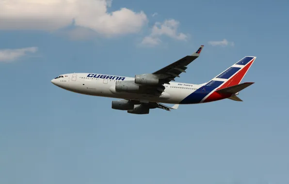 Sky, Blue, Airlines, Airplane, Aviation, IL-96-300, Cubana