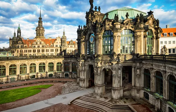 Город, здания, Германия, Дрезден, архитектура, Germany, Dresden, Deutschland