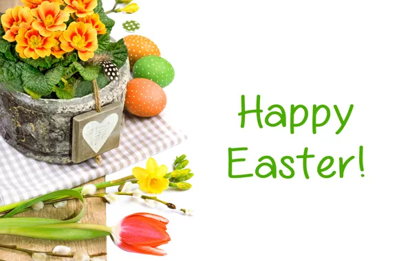 Яйца, Пасха, тюльпаны, flowers, spring, Easter, eggs