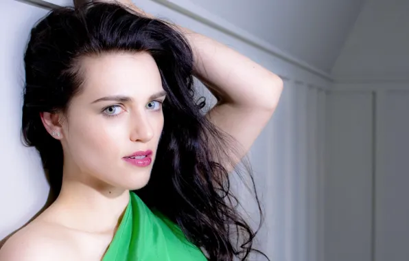 Взгляд, девушка, поза, улыбка, макияж, актриса, hair, Katie McGrath