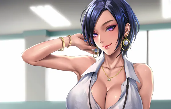 Картинка Big boobs, beautiful, anime, big breasts, sexy, short hair, attractive, boobs