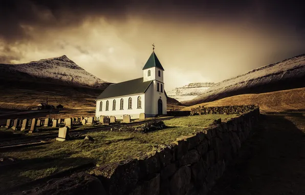 Пейзаж, Sunrise, Faroe Islands