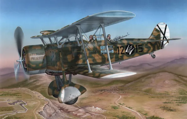Биплан, Италия, Regia Aeronautica, учебно-тренеровочный, IMAM.RO.37bis