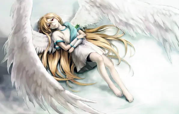 Картинка грусть, девушка, крылья, ангел, afuro terumi, inazuma eleven
