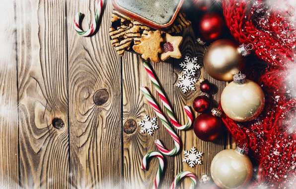 Картинка украшения, шары, Новый Год, Рождество, Christmas, balls, wood, New Year