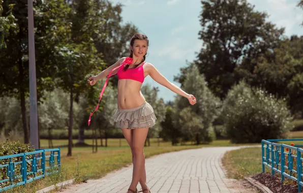 Картинка legs, model, women, brunette, belly, see-through clothing, women outdoors, Audrey Pankovna