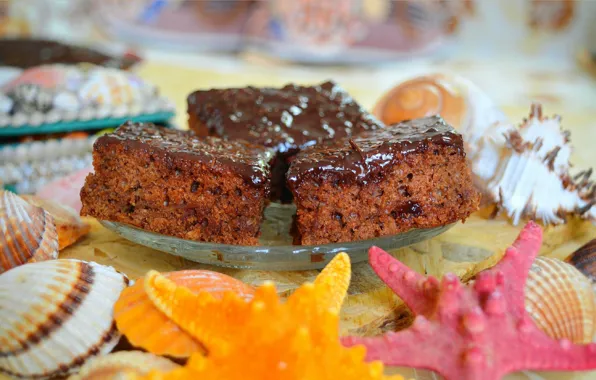 Ракушки, Cake, Пирог, Сладость