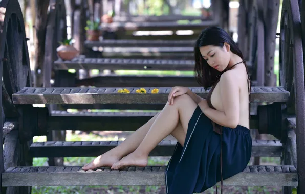 Картинка лето, девушка, ножки, восточная