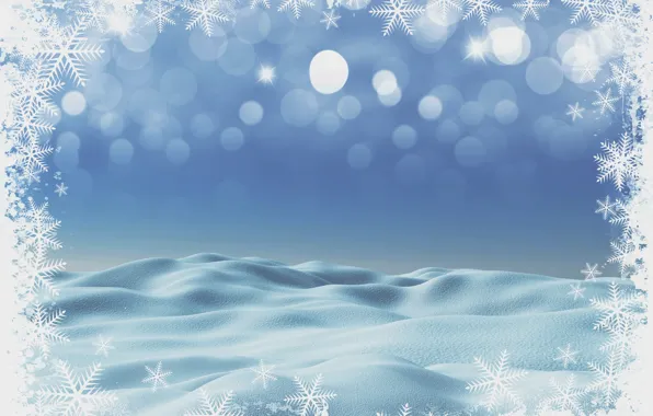 Зима, снег, снежинки, фон, Christmas, winter, background, snow