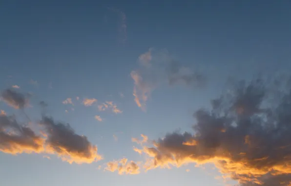 Картинка небо, закат, Облака