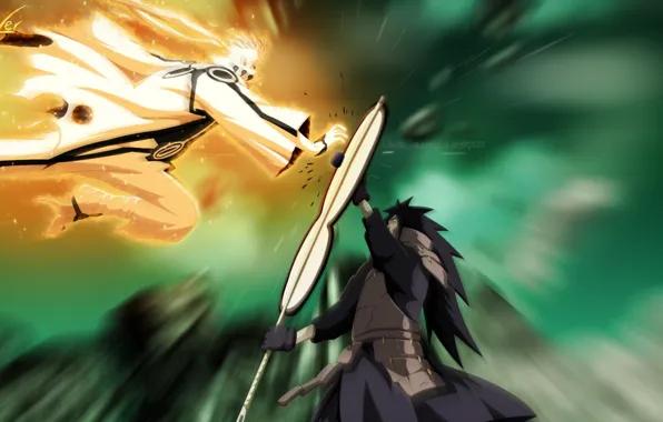 Бой, наруто, манга, naruto, шиппуден, мадара учиха, узумаки