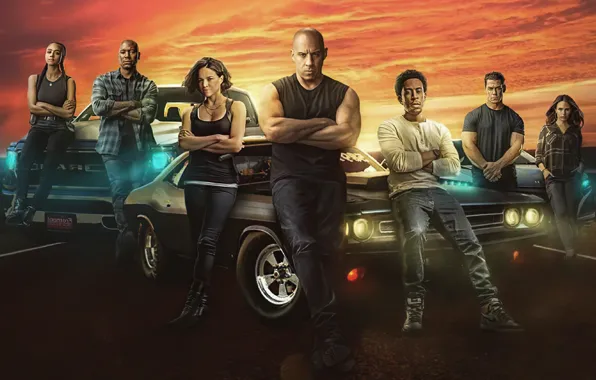 Car, Jordana Brewster, Vin Diesel, Fast & Furious, Michelle Rodriguez, Ludacris, John Cena, Tyrese Gibson