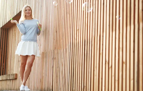 Картинка лето, девушка, пузыри, ножки, Masha