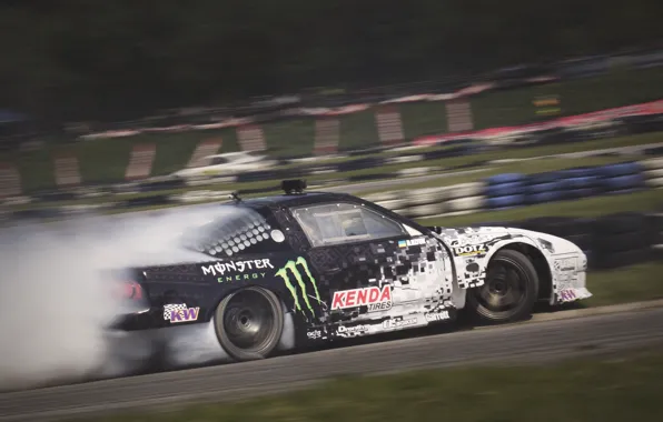 Car, Nissan, drift, europe, monster, austria, smoke, photo