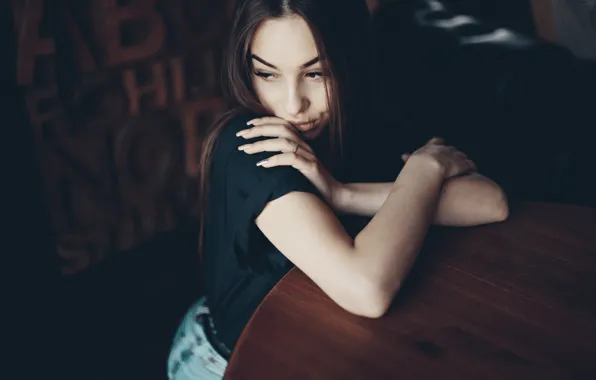 Картинка взгляд, девушка, волосы, Ольга Лаферова