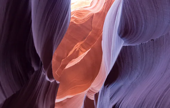 Картинка пейзаж, скалы, текстура, каньон, Аризона, пещера, США