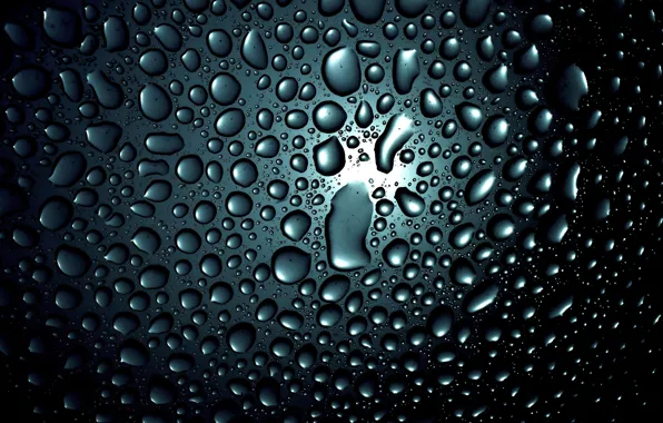 Стекло, вода, капли, свет, темный фон, текстура, капли воды