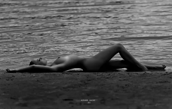 Песок, вода, девушка, голая, фотограф, girl, photography, photographer