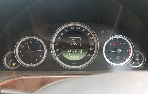 Mercedes E-Class, Speedometer, Digital Meter, Odometer