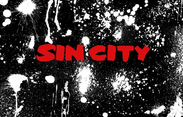 Белый, красный, абстракция, краски, черный, Sin City