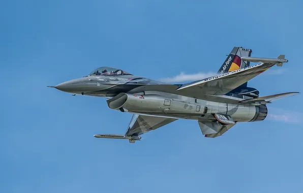 Картинка истребитель, полёт, Fighting Falcon, многоцелевой, Belgian F-16, «Файтинг Фалкон»