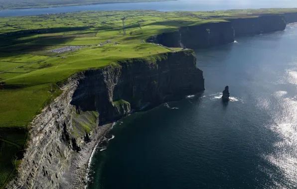 Картинка обрыв, берег, Ирландия
