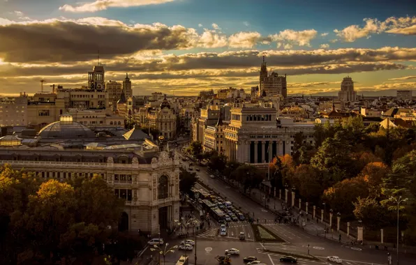 Картинка вид, сверху, Испания, Мадрид