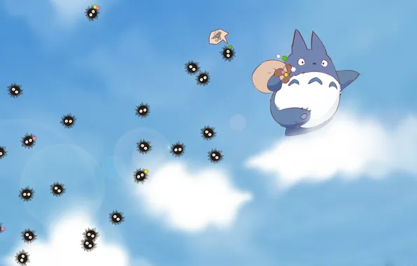 Мой сосед тоторо, totoro, my neighbour totoro, blue totoro