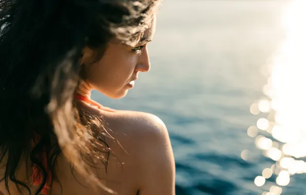 Море, лето, девушка