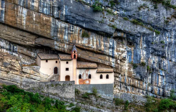 Rock, nature, church, monastery