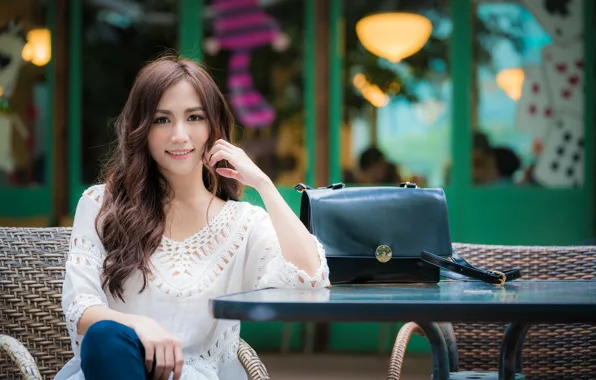 Девушка, азиатка, милашка