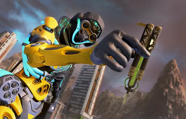 Робот, шприц, Octane, Apex Legends