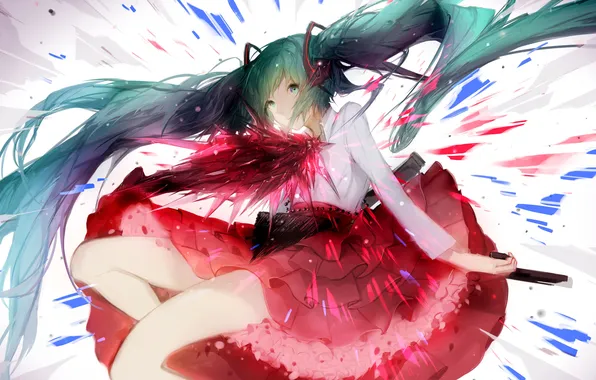Девушка, аниме, арт, vocaloid, hatsune miku, sayuki