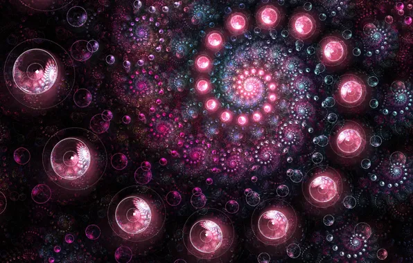 Circles, purple, swirl, fractal, by AirElephant