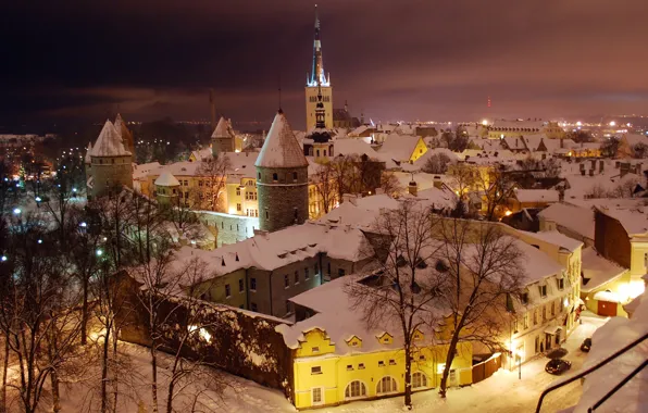 Картинка зима, Эстония, Таллин