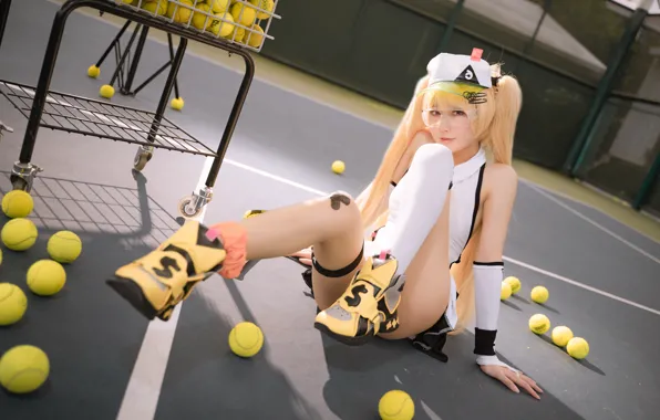 Asian, tennis, tennis balls, Abaoyeshitunia, sports cap