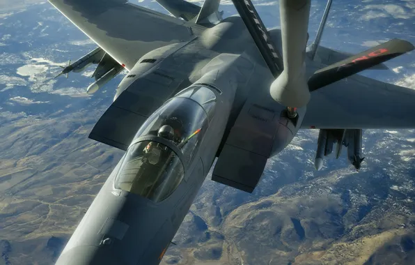 Картинка полет, истребитель, Eagle, F-15, дозаправка, тактический, «Игл»
