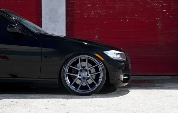 Черный, бмв, колесо, BMW, black, E90, 3 серия