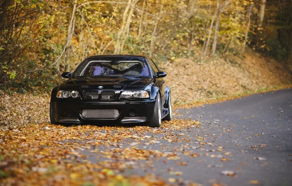 Картинка Black, Autumn, E46, Supercharged, M3