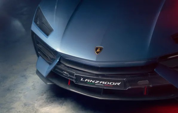 Lamborghini, logo, close up, headlight, Lamborghini Lanzador Concept, Lanzador