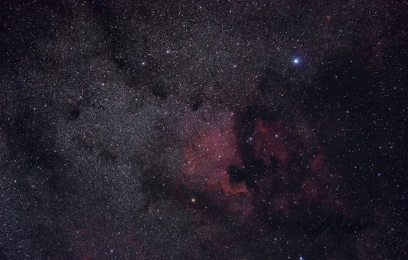 Космос, звезды, Туманность Пеликан, Северная Америка