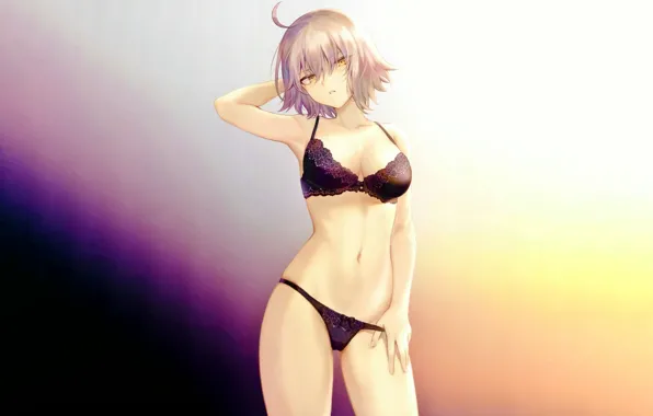 Girl, sexy, lingerie, bra, cleavage, panties, boobs, anime