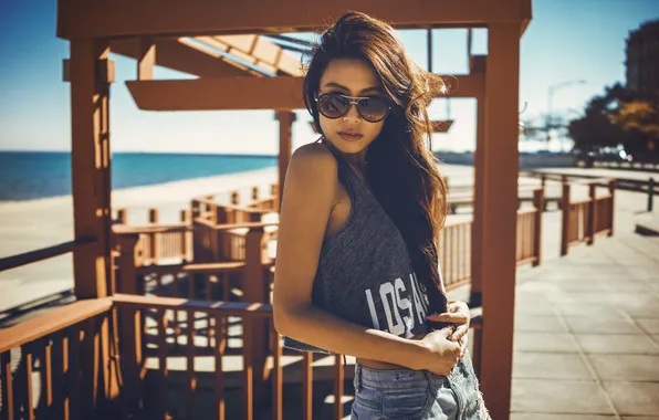 Взгляд, девушка, брюнетка